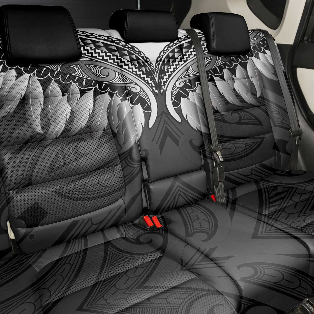Poutama Korowai New Zealand Back Car Seat Cover Aotearoa Maori Tattoo - Polynesian Pride