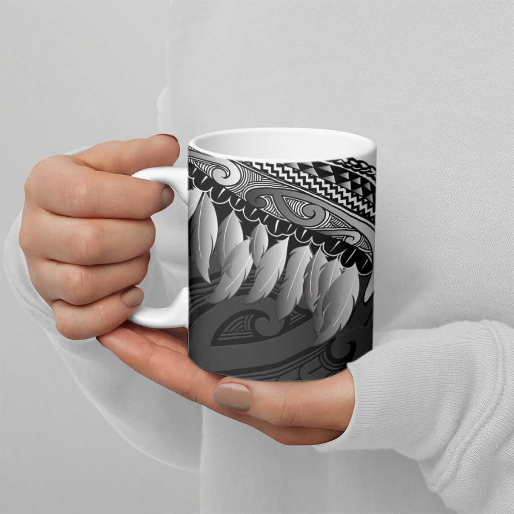 Poutama Korowai New Zealand Ceramic Mug Aotearoa Maori Tattoo - Polynesian Pride