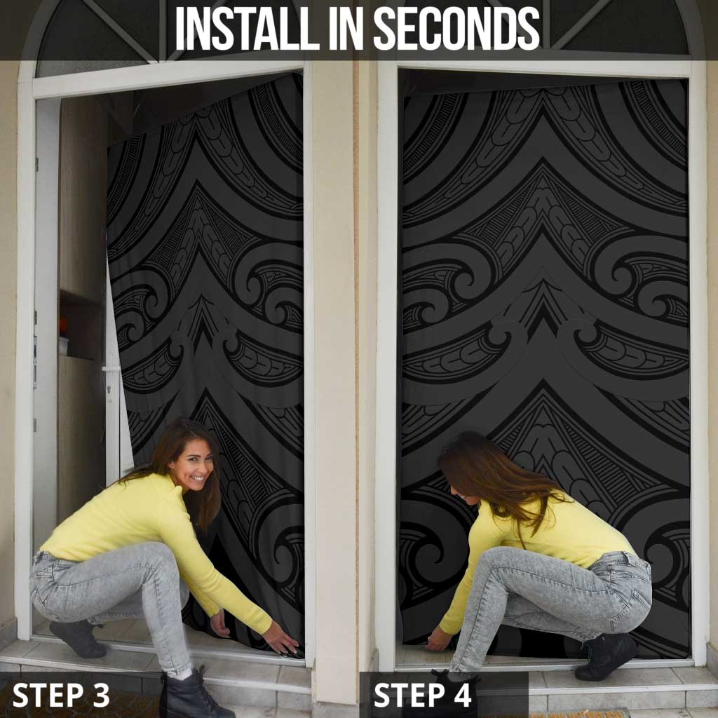 Poutama Korowai New Zealand Door Cover Aotearoa Maori Tattoo LT14 - Polynesian Pride
