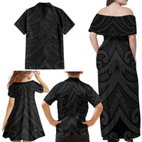 Poutama Korowai New Zealand Family Matching Off Shoulder Maxi Dress and Hawaiian Shirt Aotearoa Maori Tattoo LT14 - Polynesian Pride