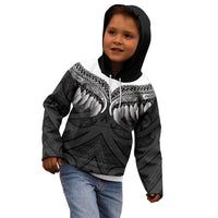 Poutama Korowai New Zealand Kid Hoodie Aotearoa Maori Tattoo LT14 - Polynesian Pride
