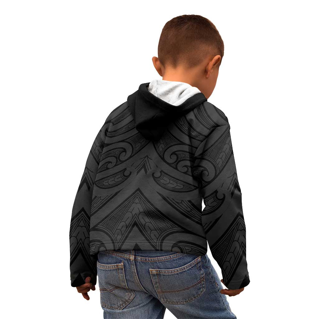 Poutama Korowai New Zealand Kid Hoodie Aotearoa Maori Tattoo LT14 - Polynesian Pride