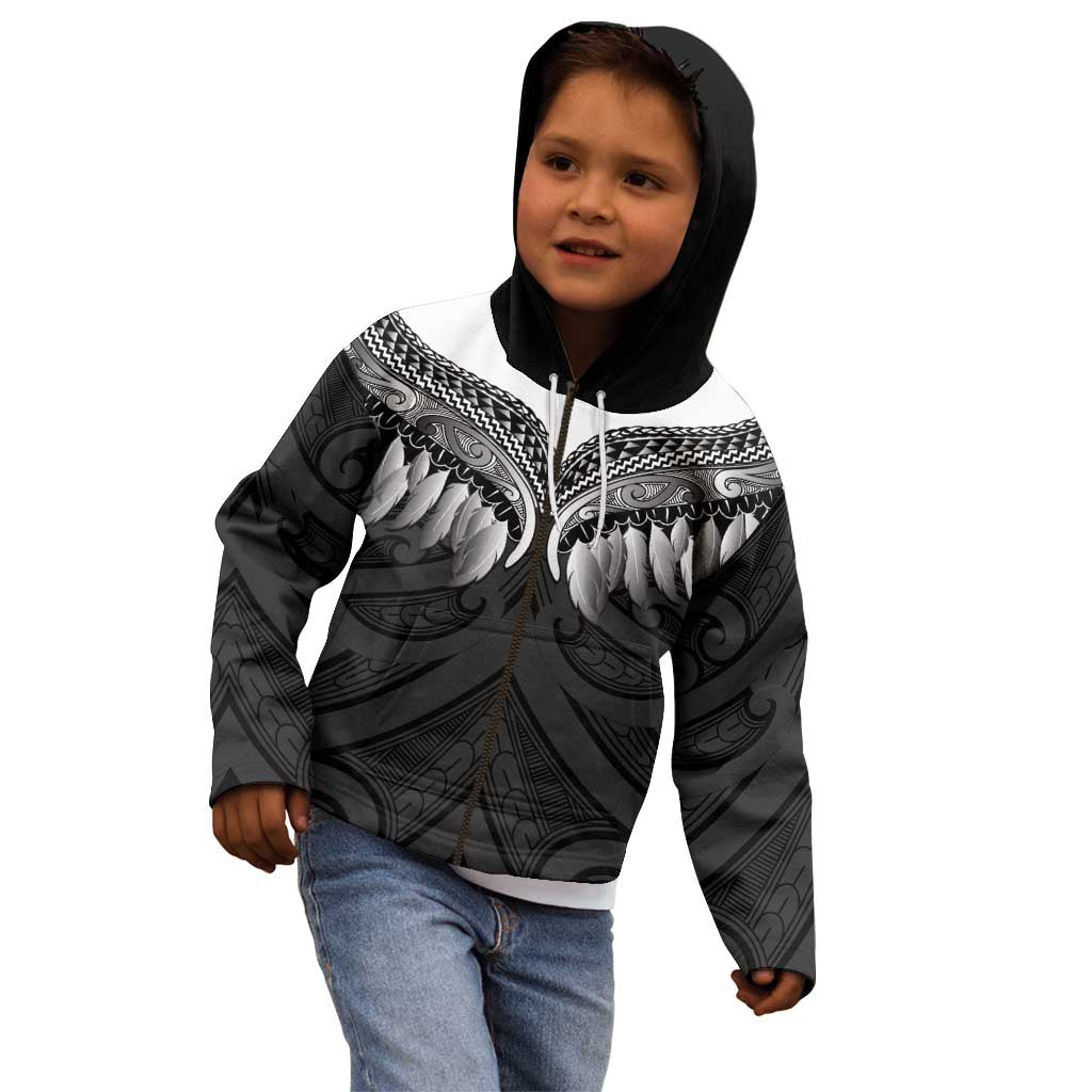 Poutama Korowai New Zealand Kid Hoodie Aotearoa Maori Tattoo LT14 - Polynesian Pride
