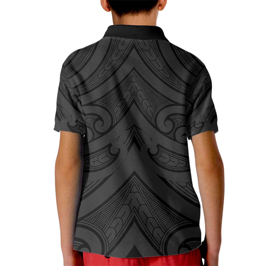 Poutama Korowai New Zealand Kid Polo Shirt Aotearoa Maori Tattoo LT14 - Polynesian Pride