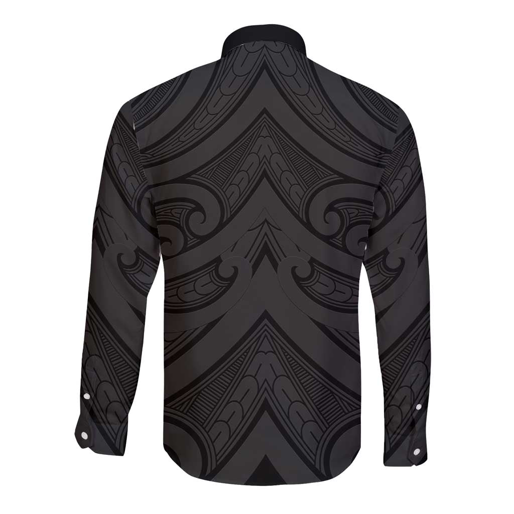 Poutama Korowai New Zealand Long Sleeve Button Shirt Aotearoa Maori Tattoo LT14 - Polynesian Pride