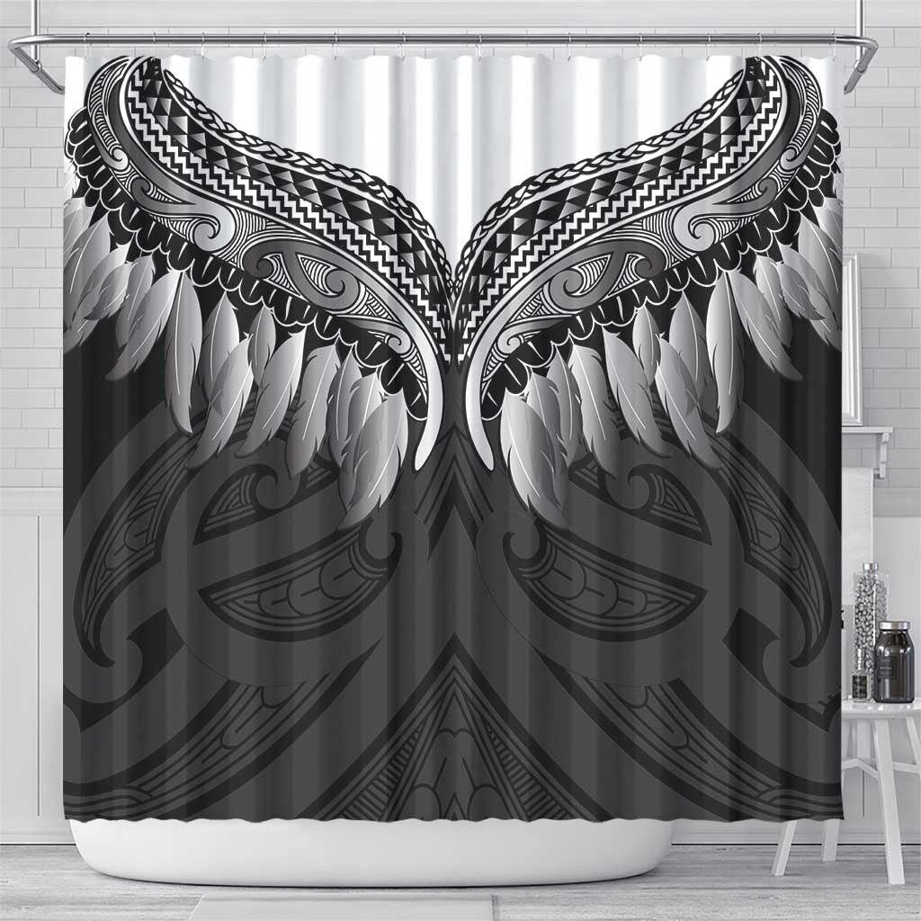 Poutama Korowai New Zealand Shower Curtain Aotearoa Maori Tattoo LT14 - Polynesian Pride