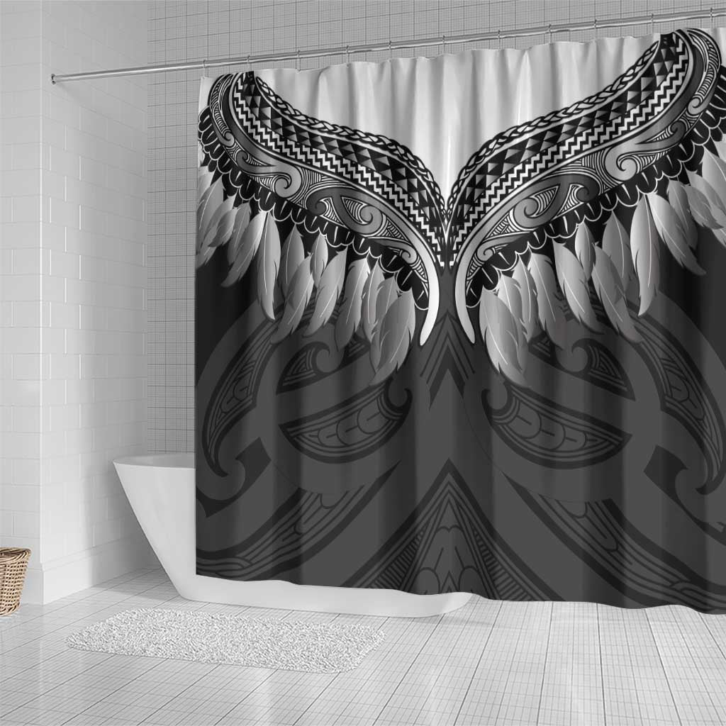 Poutama Korowai New Zealand Shower Curtain Aotearoa Maori Tattoo LT14 - Polynesian Pride