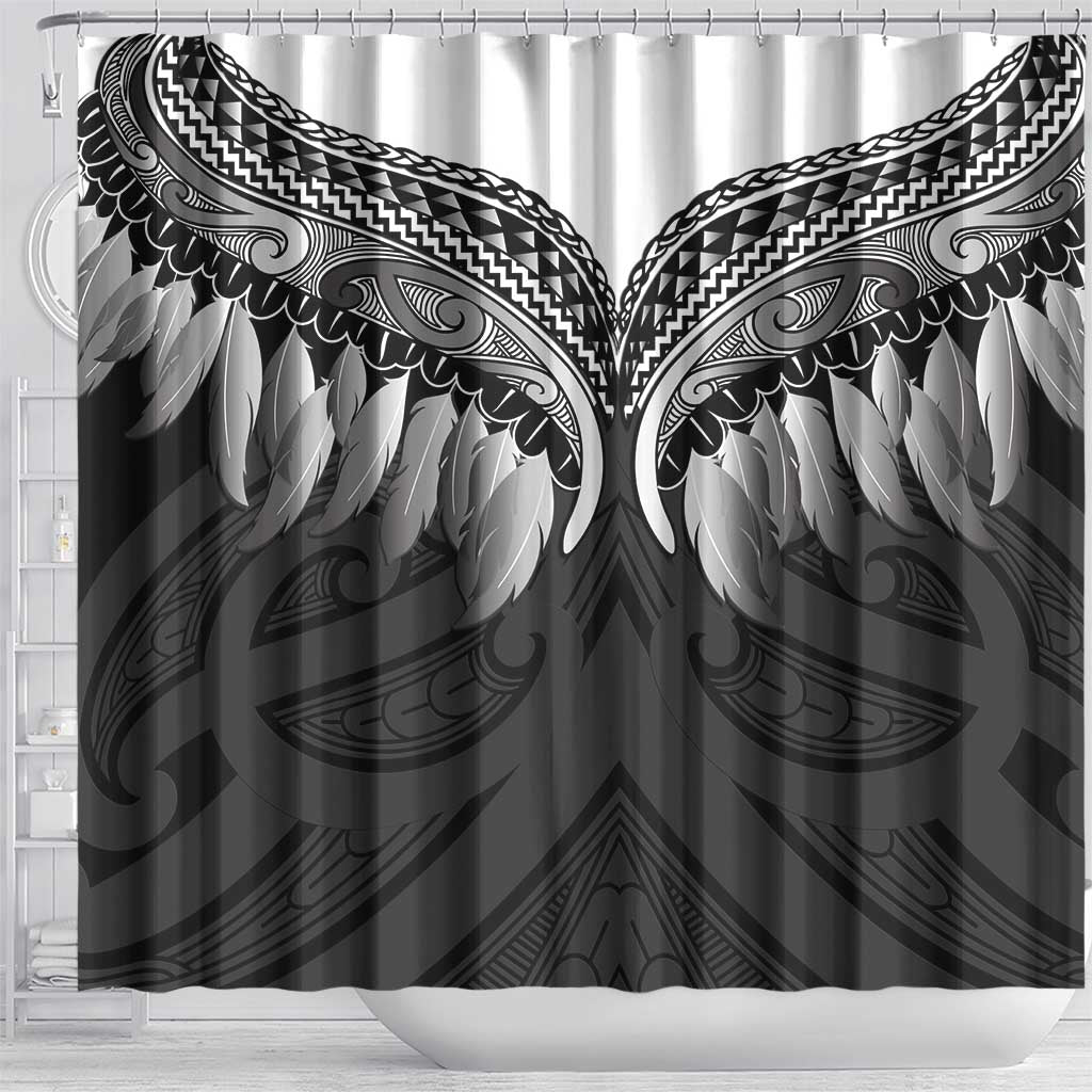 Poutama Korowai New Zealand Shower Curtain Aotearoa Maori Tattoo LT14 - Polynesian Pride