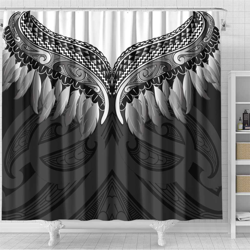 Poutama Korowai New Zealand Shower Curtain Aotearoa Maori Tattoo LT14 - Polynesian Pride
