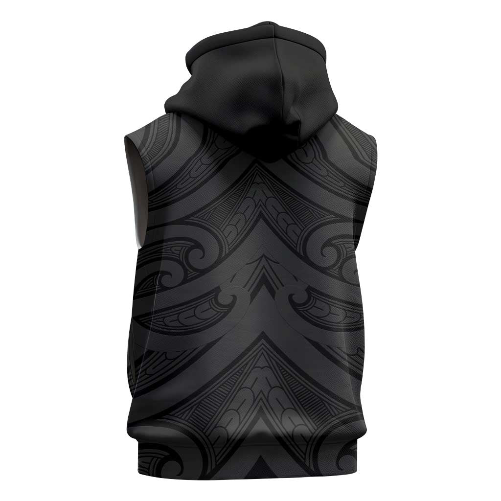 Poutama Korowai New Zealand Sleeveless Hoodie Aotearoa Maori Tattoo LT14 - Polynesian Pride