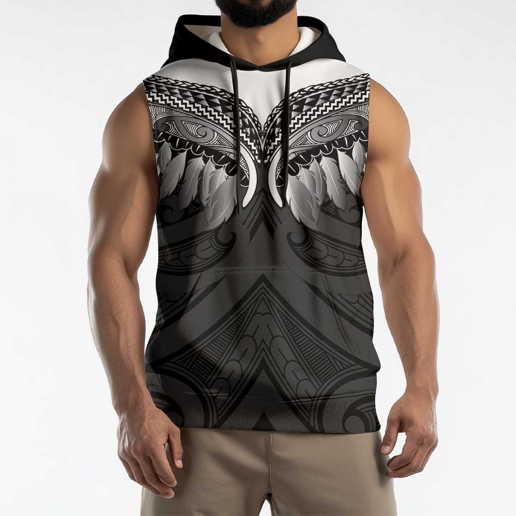 Poutama Korowai New Zealand Sleeveless Hoodie Aotearoa Maori Tattoo LT14 - Polynesian Pride