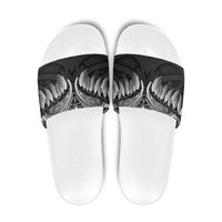 Poutama Korowai New Zealand Slide Sandals Aotearoa Maori Tattoo LT14 Black - Polynesian Pride