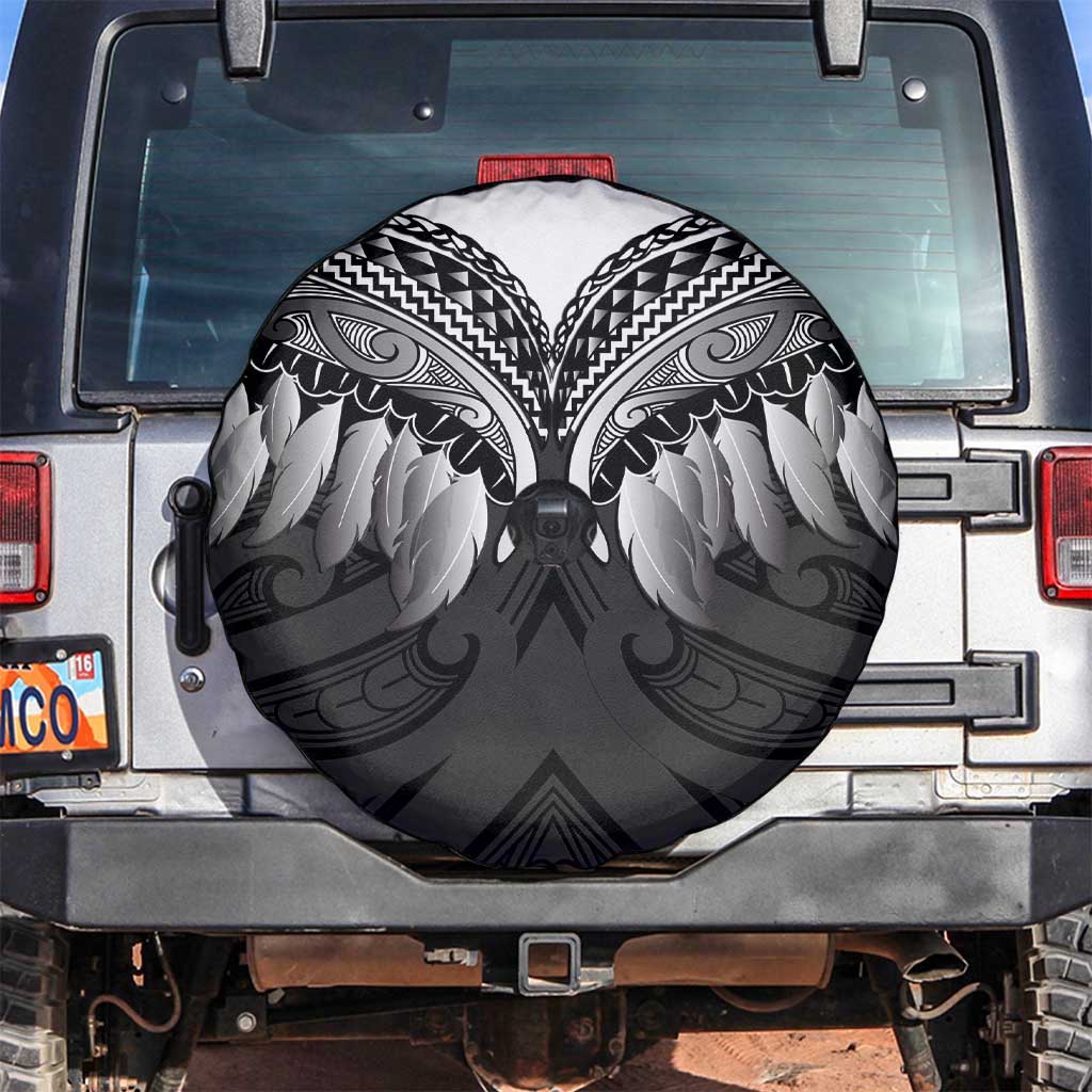 Poutama Korowai New Zealand Spare Tire Cover Aotearoa Maori Tattoo LT14 Black - Polynesian Pride