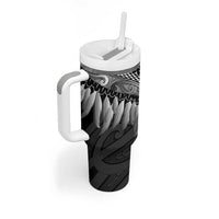 Poutama Korowai New Zealand Tumbler With Handle Aotearoa Maori Tattoo LT14 - Polynesian Pride
