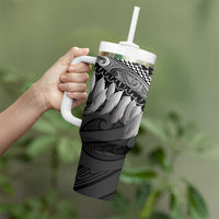 Poutama Korowai New Zealand Tumbler With Handle Aotearoa Maori Tattoo LT14 - Polynesian Pride