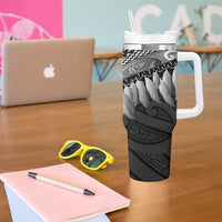Poutama Korowai New Zealand Tumbler With Handle Aotearoa Maori Tattoo LT14 - Polynesian Pride