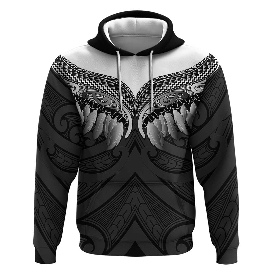Poutama Korowai New Zealand Zip Hoodie Aotearoa Maori Tattoo LT14 Pullover Hoodie Black - Polynesian Pride