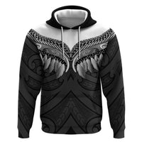Poutama Korowai New Zealand Zip Hoodie Aotearoa Maori Tattoo LT14 Pullover Hoodie Black - Polynesian Pride