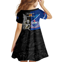 New Zealand And Samoa Rugby Family Matching Summer Maxi Dress and Hawaiian Shirt All Black Tiki Fern Mix Manu Samoa 2023 World Cup LT14 - Polynesian Pride