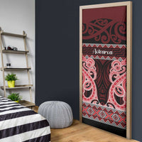 Kia Ora New Zealand Door Cover Maori Language Week Whero Taniko Motif LT14 - Polynesian Pride