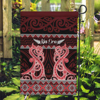 Kia Ora New Zealand Garden Flag Maori Language Week Whero Taniko Motif LT14 Garden Flag Red - Polynesian Pride