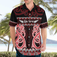 Kia Ora New Zealand Hawaiian Shirt Maori Language Week Whero Taniko Motif LT14 - Polynesian Pride