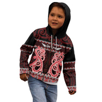 Kia Ora New Zealand Kid Hoodie Maori Language Week Whero Taniko Motif LT14 - Polynesian Pride