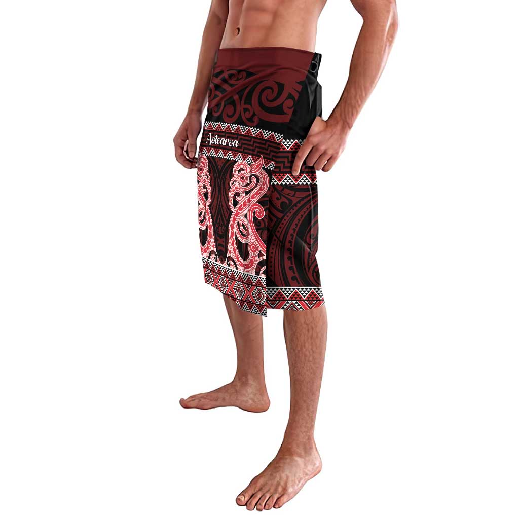 Kia Ora New Zealand Lavalava Maori Language Week Whero Taniko Motif - Polynesian Pride