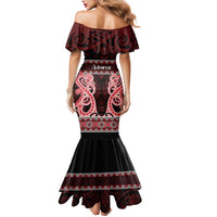 Kia Ora New Zealand Mermaid Dress Maori Language Week Whero Taniko Motif LT14 - Polynesian Pride
