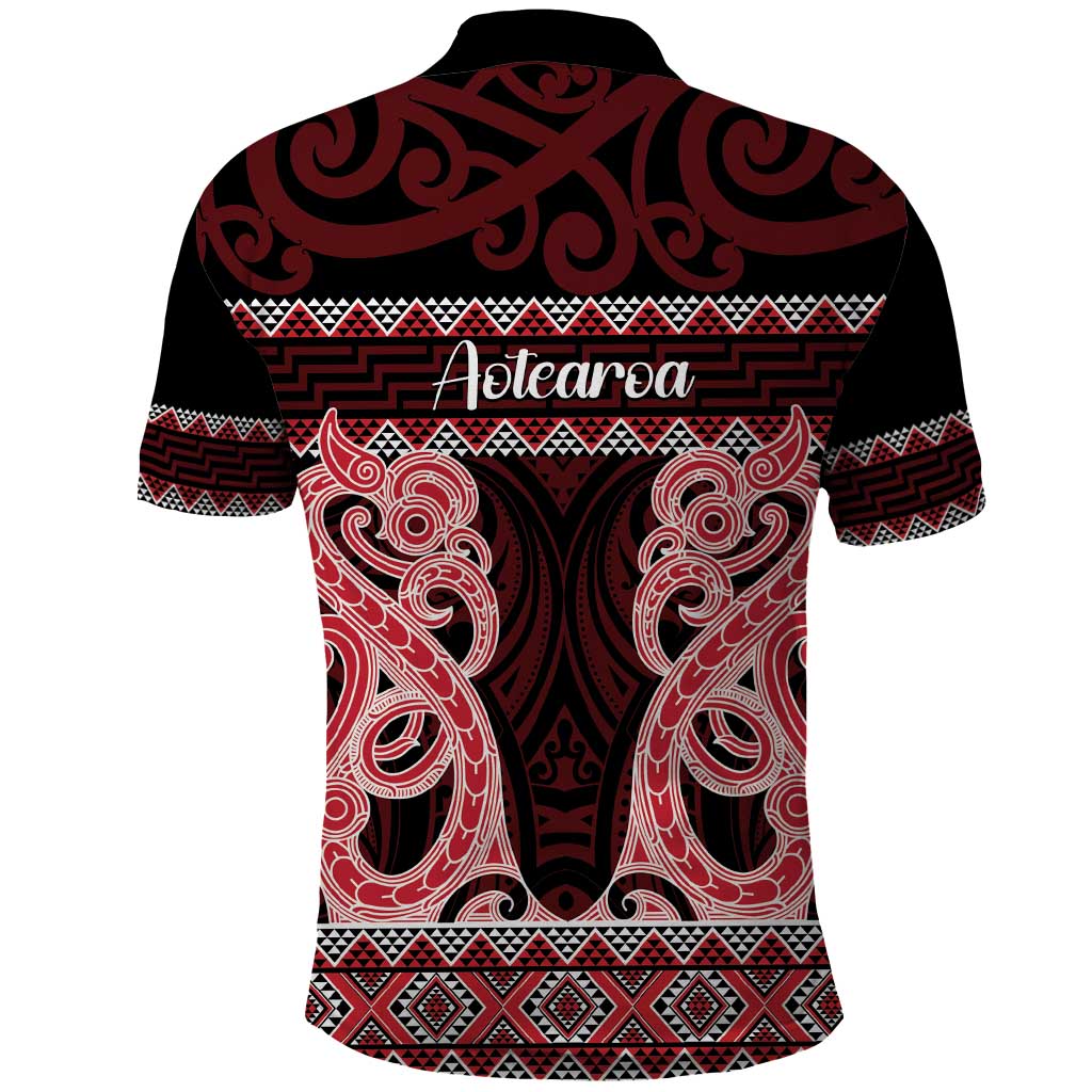 Kia Ora New Zealand Polo Shirt Maori Language Week Whero Taniko Motif LT14 - Polynesian Pride