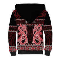 Kia Ora New Zealand Sherpa Hoodie Maori Language Week Whero Taniko Motif LT14 - Polynesian Pride