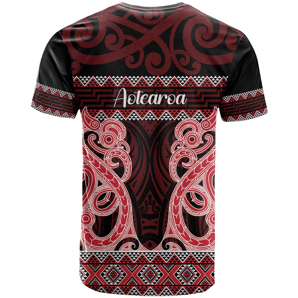 Kia Ora New Zealand T Shirt Maori Language Week Whero Taniko Motif LT14 - Polynesian Pride