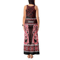 Kia Ora New Zealand Tank Maxi Dress Maori Language Week Whero Taniko Motif LT14 - Polynesian Pride