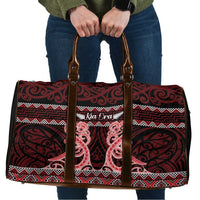 Kia Ora New Zealand Travel Bag Maori Language Week Whero Taniko Motif LT14 Red - Polynesian Pride