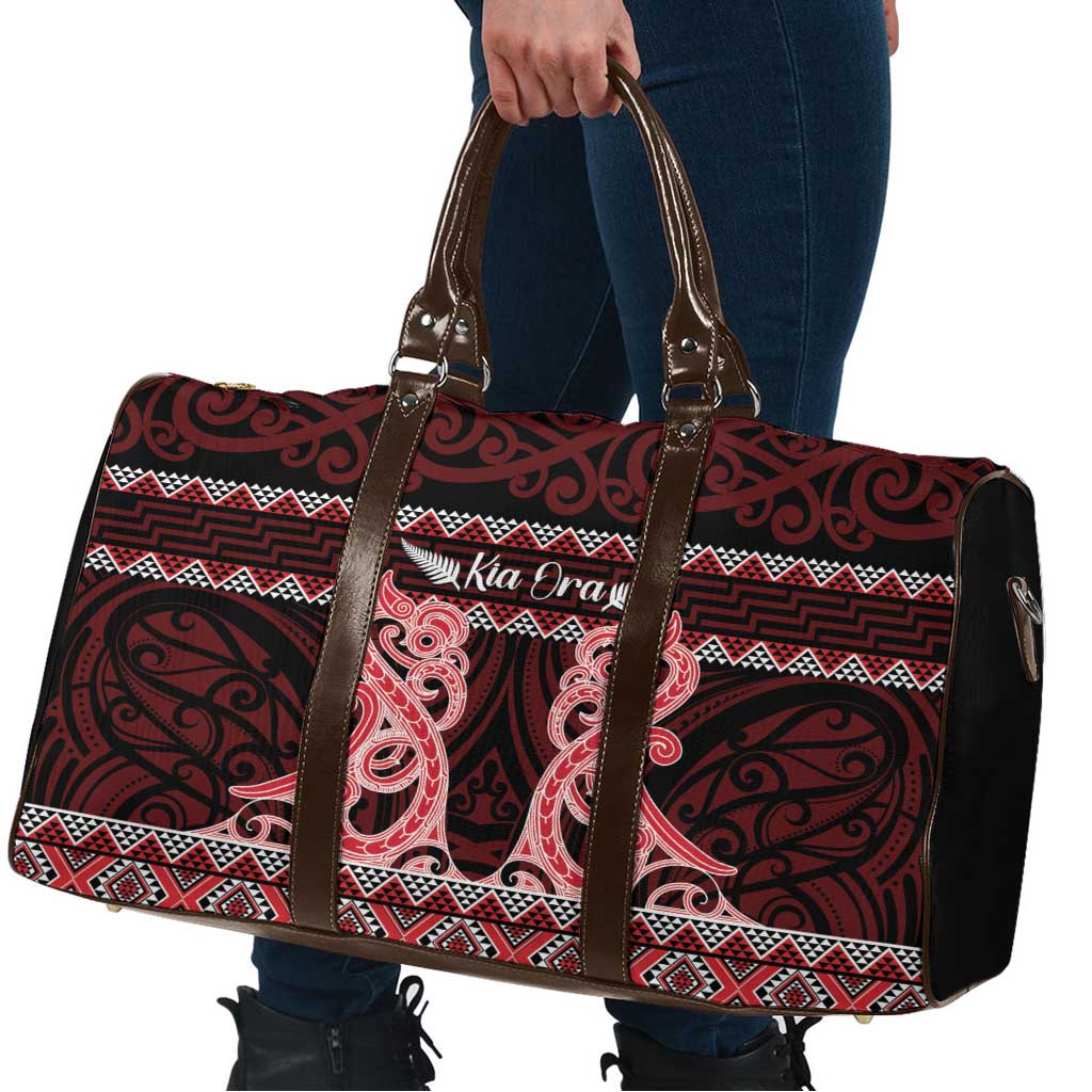 Kia Ora New Zealand Travel Bag Maori Language Week Whero Taniko Motif LT14 - Polynesian Pride