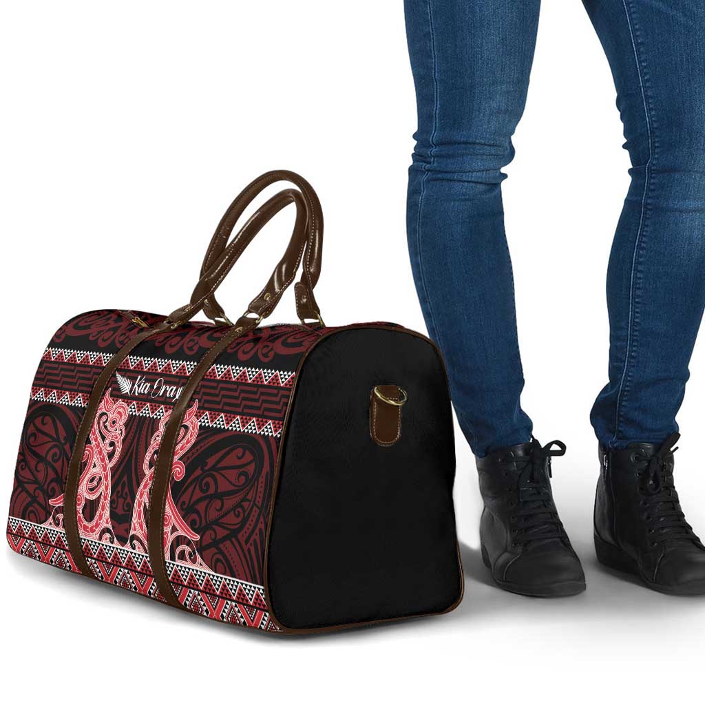 Kia Ora New Zealand Travel Bag Maori Language Week Whero Taniko Motif LT14 - Polynesian Pride