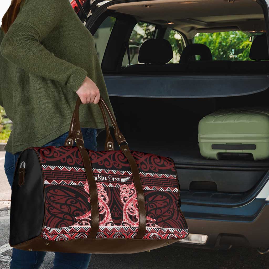 Kia Ora New Zealand Travel Bag Maori Language Week Whero Taniko Motif LT14 - Polynesian Pride
