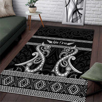 Kia Ora New Zealand Area Rug Maori Language Week Pango Taniko Motif - Polynesian Pride