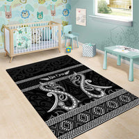 Kia Ora New Zealand Area Rug Maori Language Week Pango Taniko Motif - Polynesian Pride