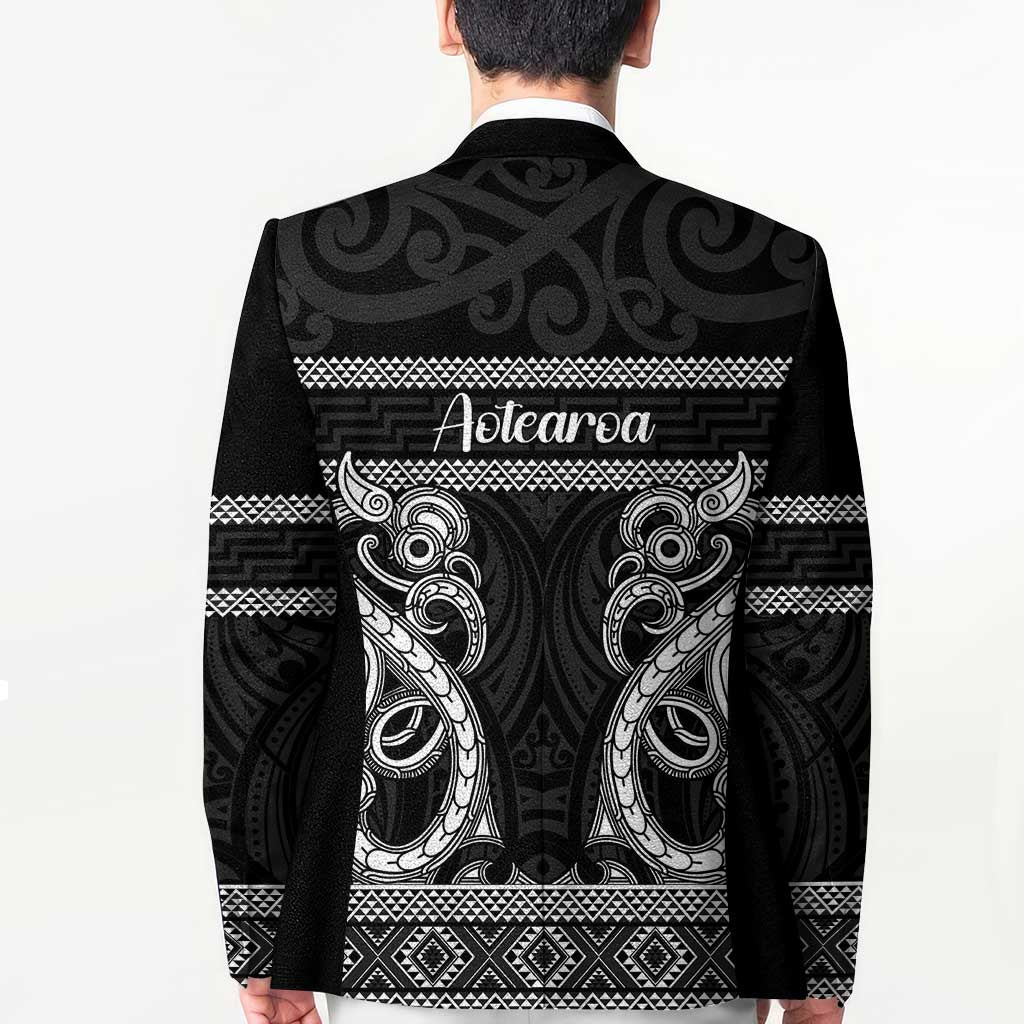 Kia Ora New Zealand Blazer Maori Language Week Pango Taniko Motif - Polynesian Pride