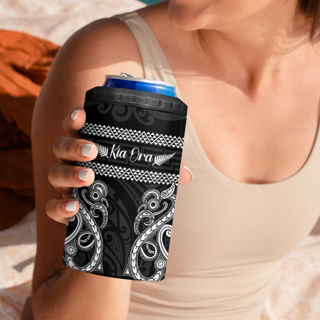 Kia Ora New Zealand 4 in 1 Can Cooler Tumbler Maori Language Week Pango Taniko Motif LT14 - Polynesian Pride