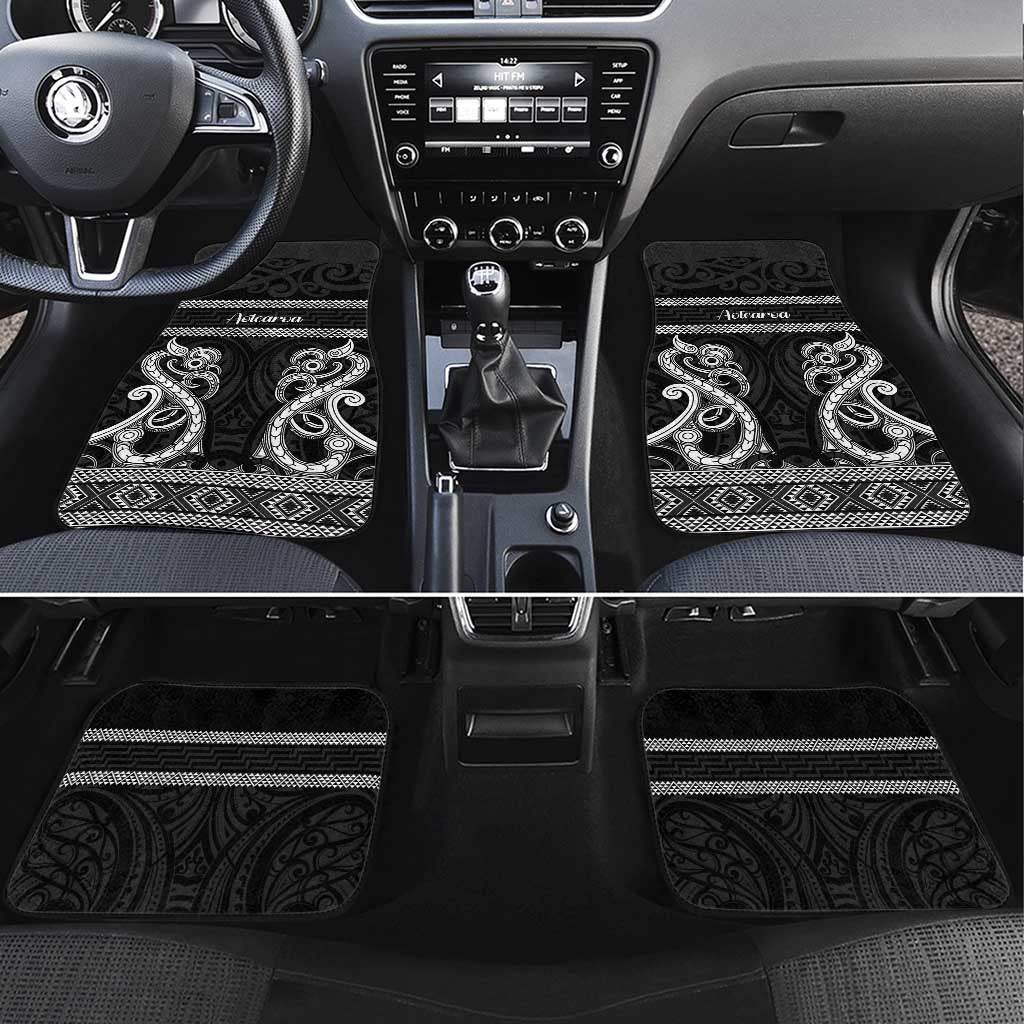 Kia Ora New Zealand Car Mats Maori Language Week Pango Taniko Motif - Polynesian Pride