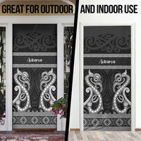 Kia Ora New Zealand Door Cover Maori Language Week Pango Taniko Motif - Polynesian Pride