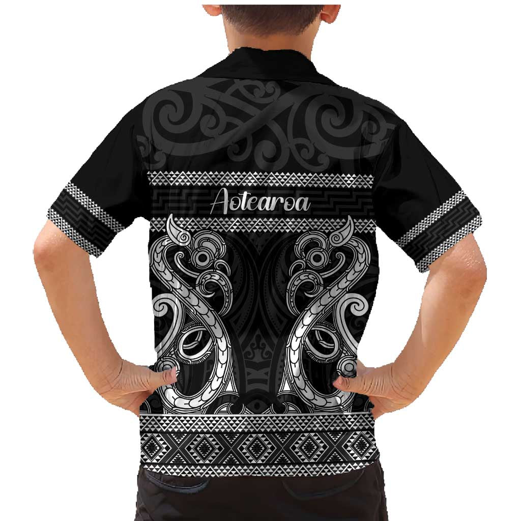 Kia Ora New Zealand Family Matching Mermaid Dress and Hawaiian Shirt Maori Language Week Pango Taniko Motif LT14 - Polynesian Pride
