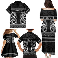 Kia Ora New Zealand Family Matching Puletasi and Hawaiian Shirt Maori Language Week Pango Taniko Motif LT14 - Polynesian Pride