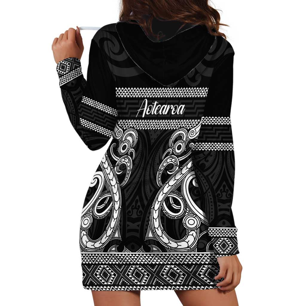 Kia Ora New Zealand Hoodie Dress Maori Language Week Pango Taniko Motif LT14 - Polynesian Pride