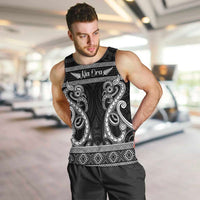 Kia Ora New Zealand Men Tank Top Maori Language Week Pango Taniko Motif - Polynesian Pride