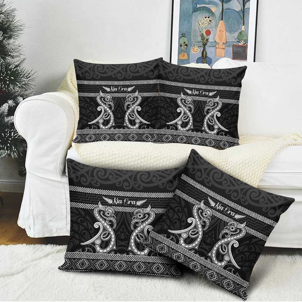 Kia Ora New Zealand Pillow Cover Maori Language Week Pango Taniko Motif - Polynesian Pride