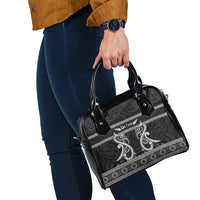 Kia Ora New Zealand Shoulder Handbag Maori Language Week Pango Taniko Motif - Polynesian Pride