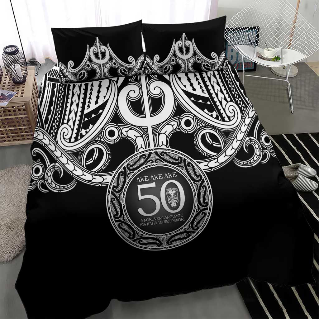 Kia Kaha Te Reo Maori New Zealand Bedding Set 50th Anniversary Ake Ake Ake - Polynesian Pride
